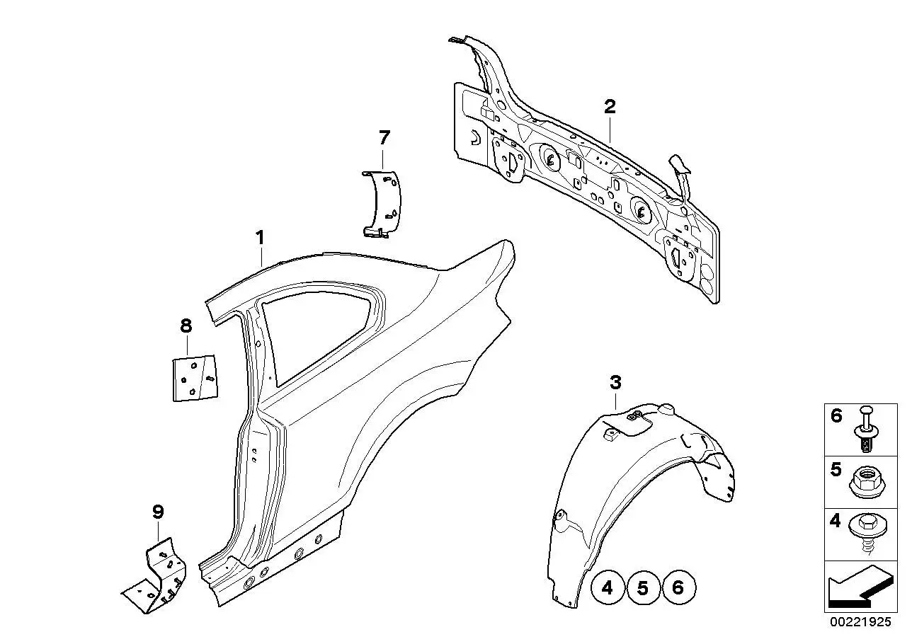 BMW Heckverkleidung komplett E82 E88 41347193222 - Bildposition 0