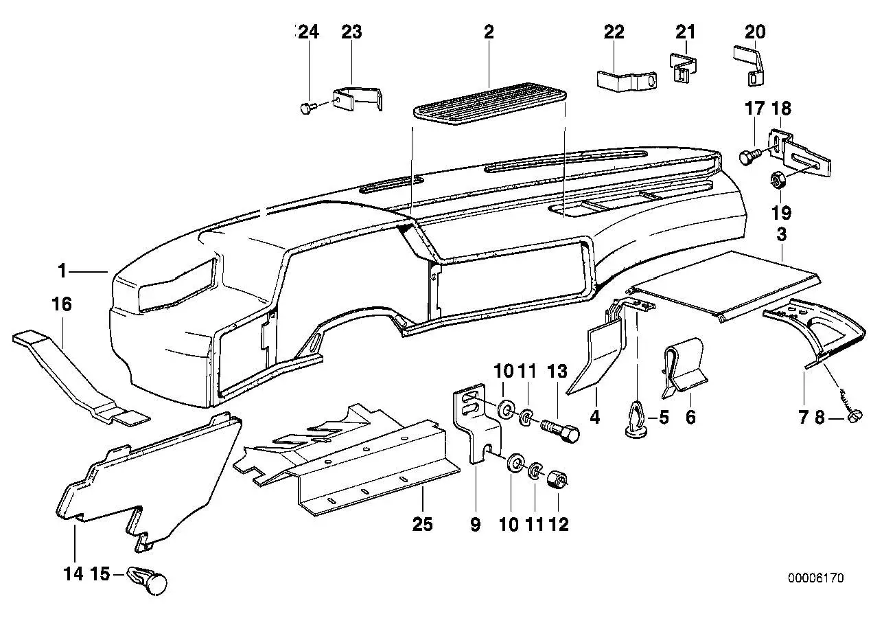 BMW Halter unten E24 51451885833