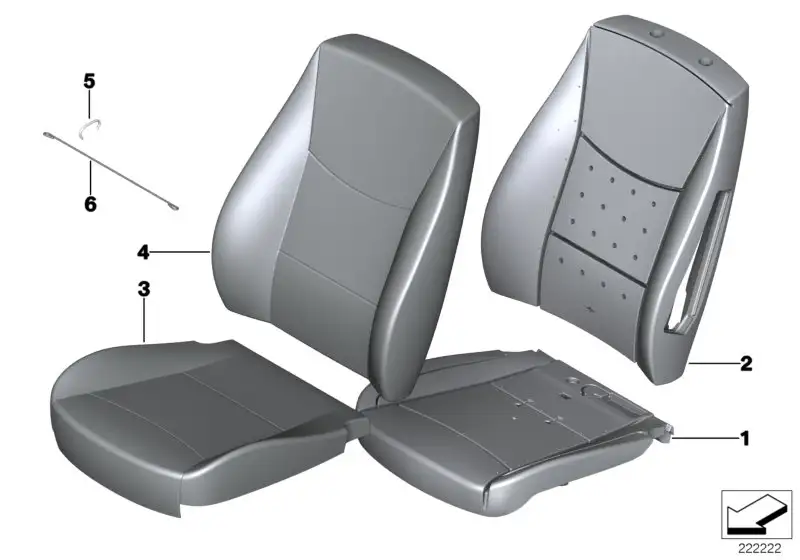 BMW Bezug Basis Sitz Leder F25 F26 52109108570