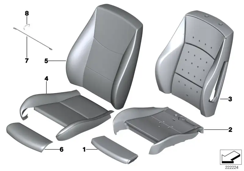 BMW Bezug Sportsitz Leder 52109108593 - Bildposition 04