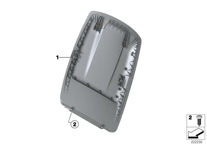 BMW Rückwand Kunstleder mit Tasche F25 F26 52107254430 - Bildposi