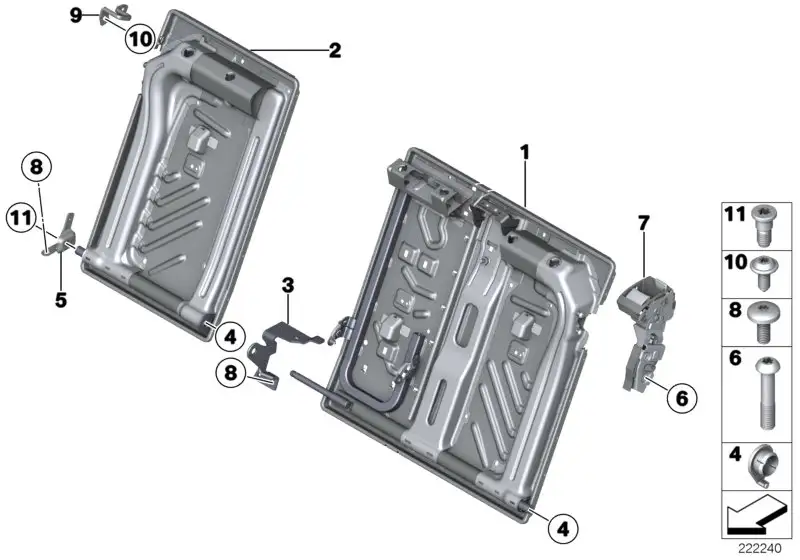 BMW Bügel links F25 F26 52207276899 - X3 F25 SAV, X4 F26 SAC /
