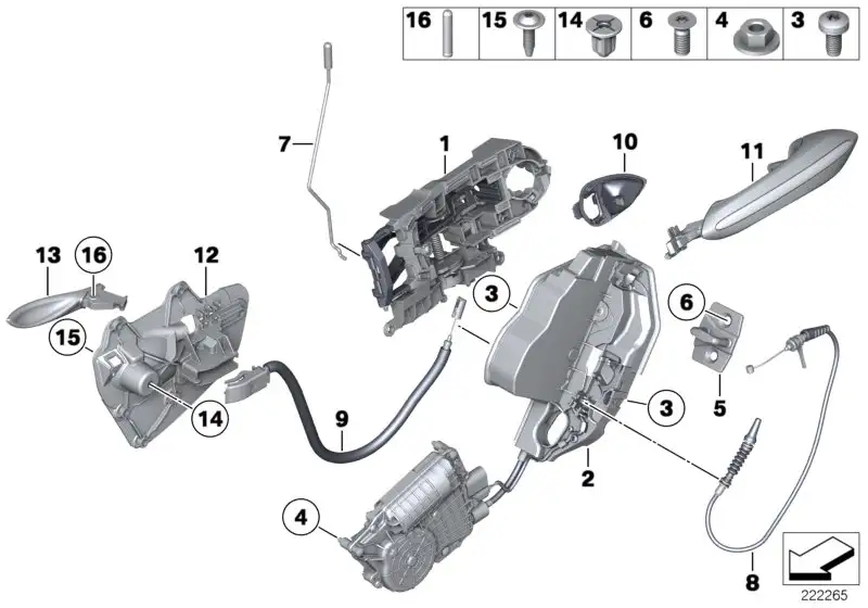 BMW Betätigungsstange rechts F10 F11 51227175718 - Bildposition 0