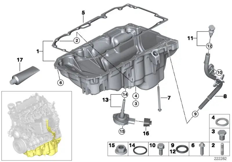 BMW Ölniveausensor E36 E38 E39 E46 E52 E53 E60 E61 E65 E81 E82 E8