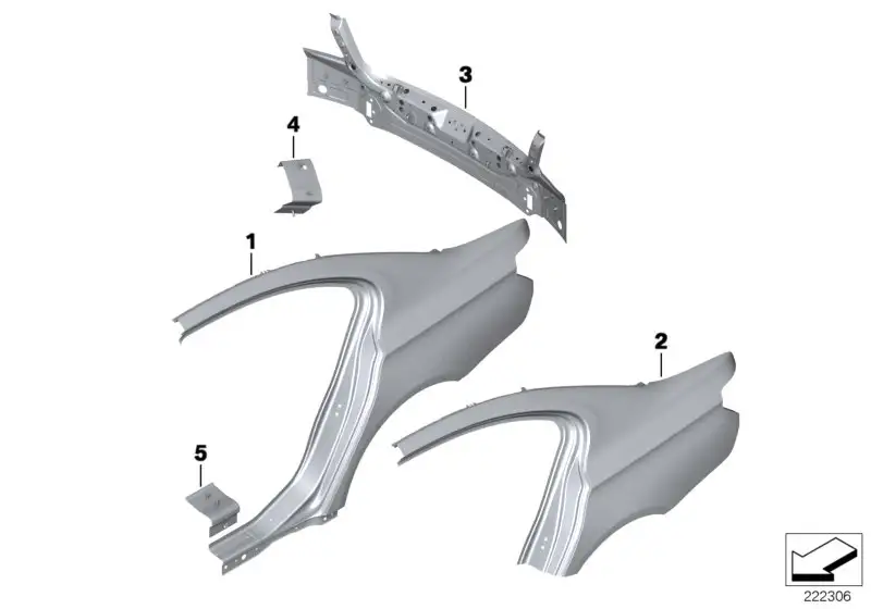 BMW Seitenwand hinten rechts F10 41217240488 - 5er F10