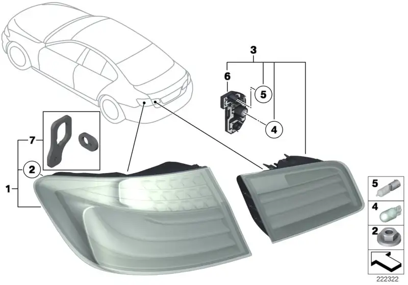 BMW Dichtungssatz F10 63217372515