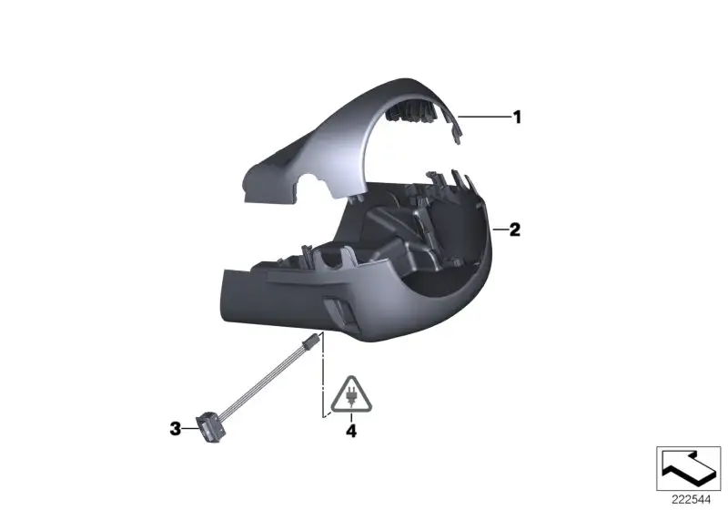 BMW Verkleidung Lenksäule unten F25 F26 61319237941 - Bildpositio