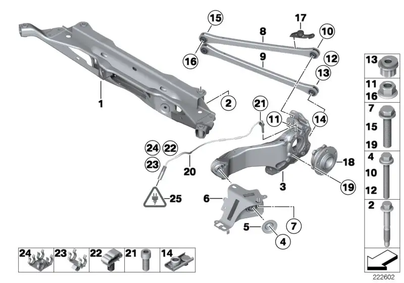 BMW Sechskantschraube mit Scheibe 33309808687 - Bildposition 04