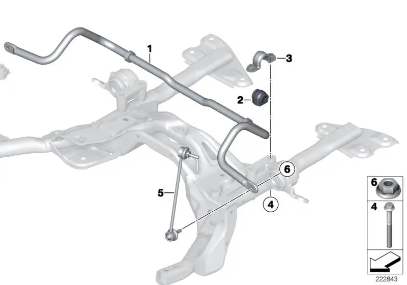 BMW Haltebügel Stabilisator R60 R61 31309808338 - Bildposition 03