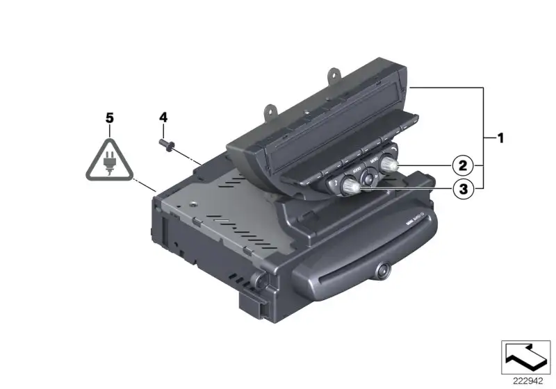 BMW Knopf Menü R55 R56 R57 R58 R59 R60 R61 65123456864 - MINI