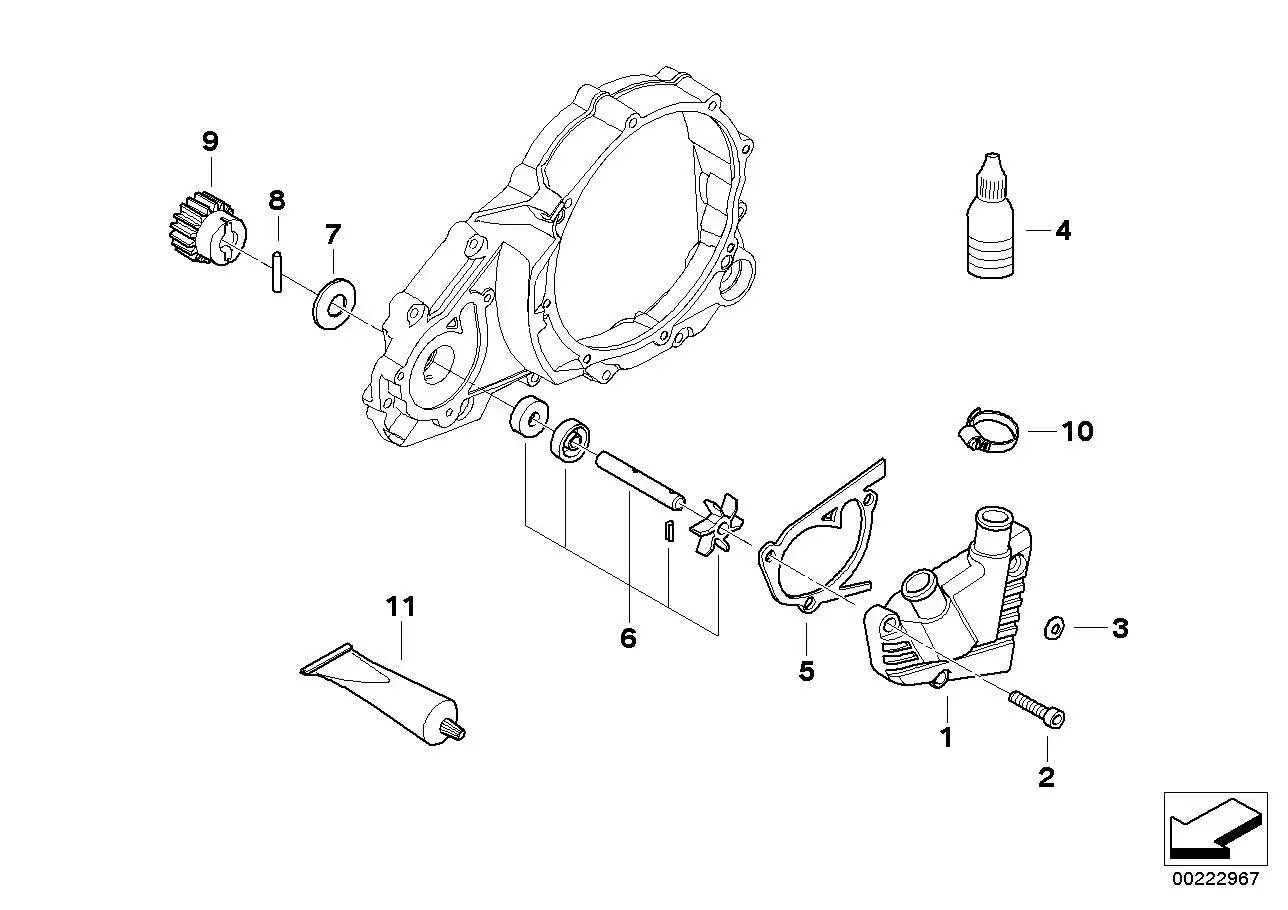 BMW Gehäuse Wasserpumpe schwarz K15 11517700195