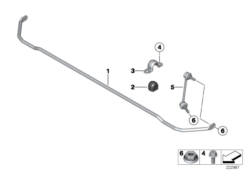 BMW Gummilager Stabilisator R55 R56 R57 R58 R59 R60 R61 33556754823