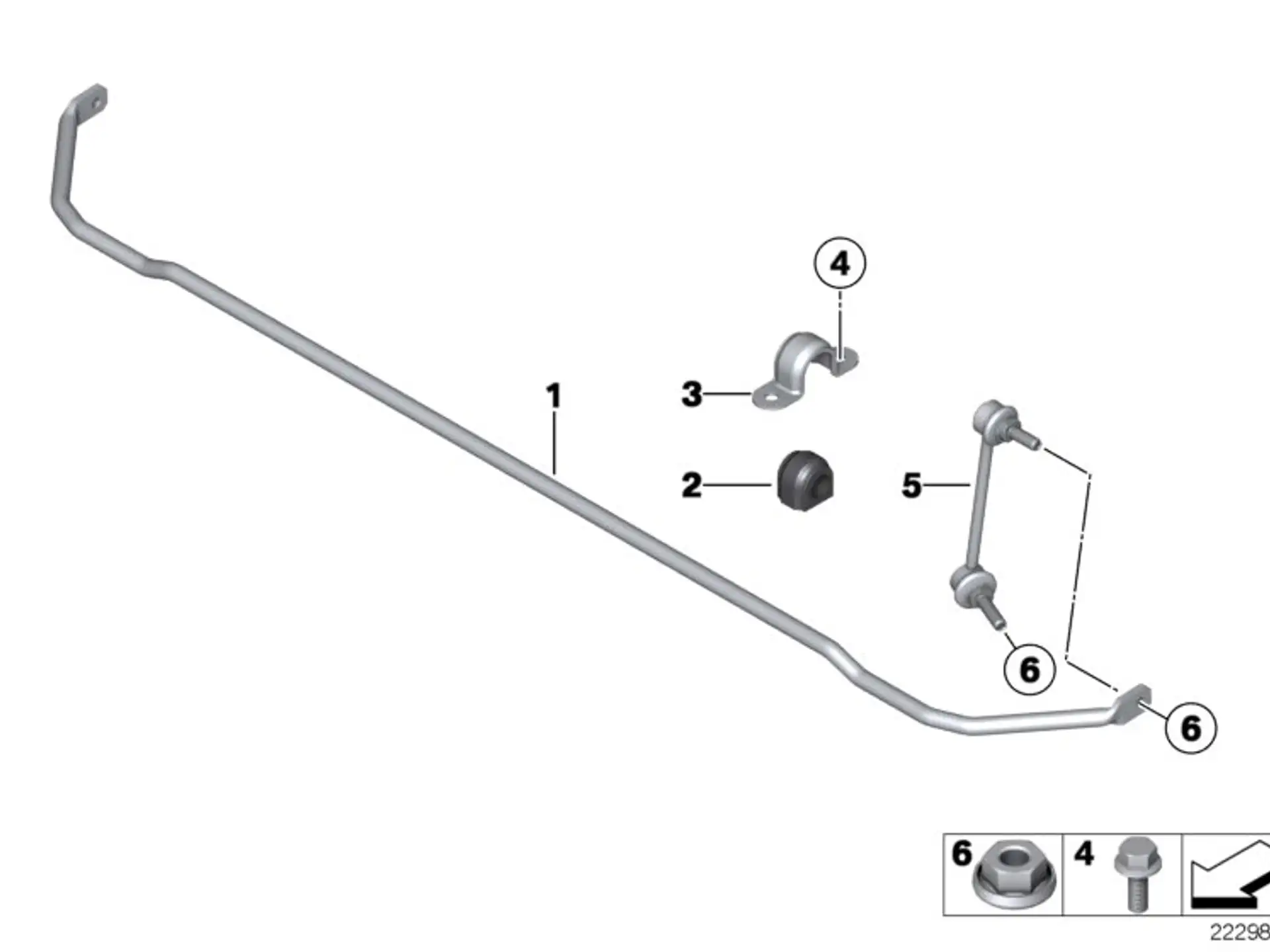 BMW Gummilager Stabilisator R55 R56 R57 R58 R59 R60 R61 33556754823