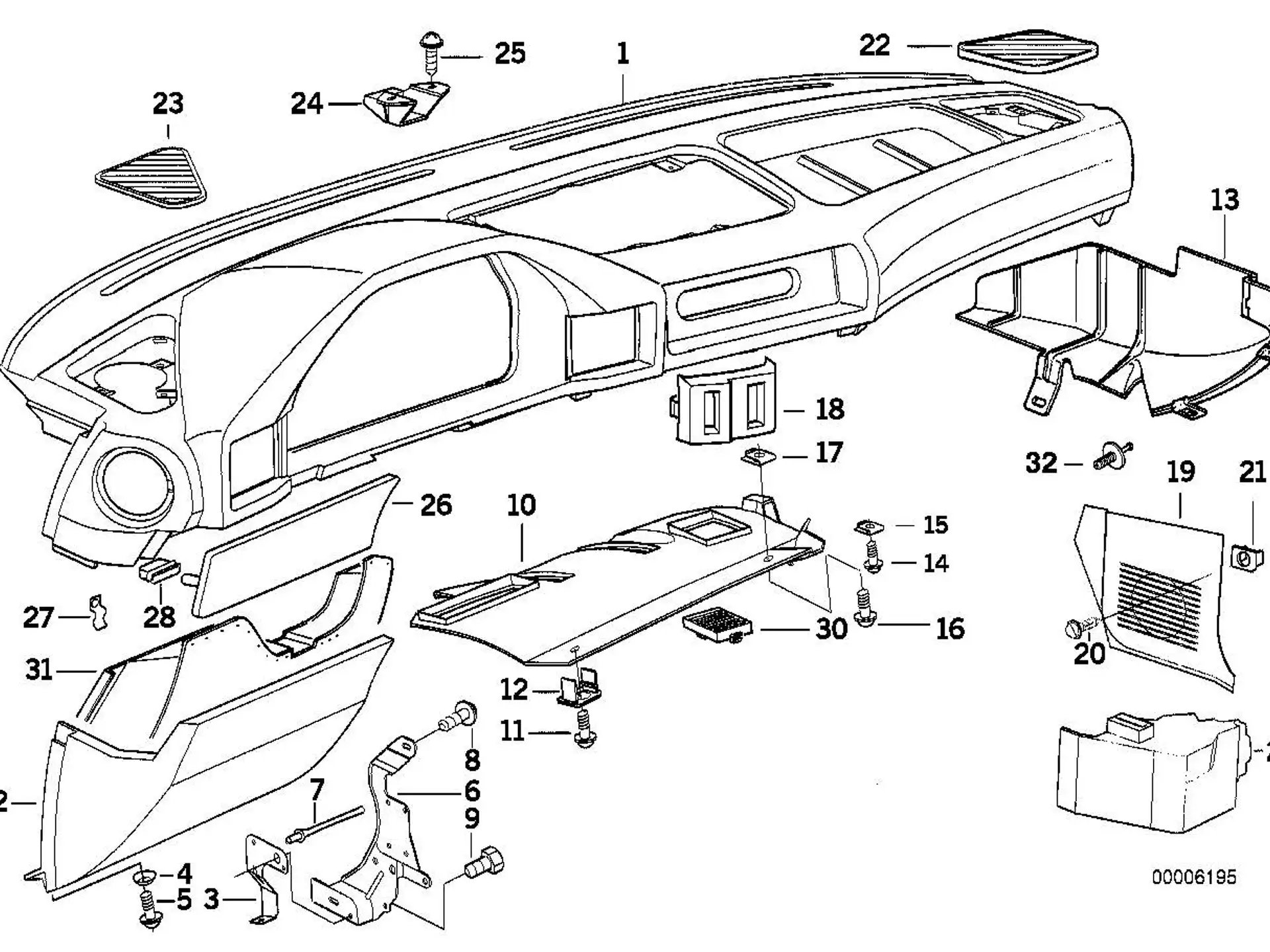 BMW Druckknopf E31 E32 E34 E36 E39 51458116321