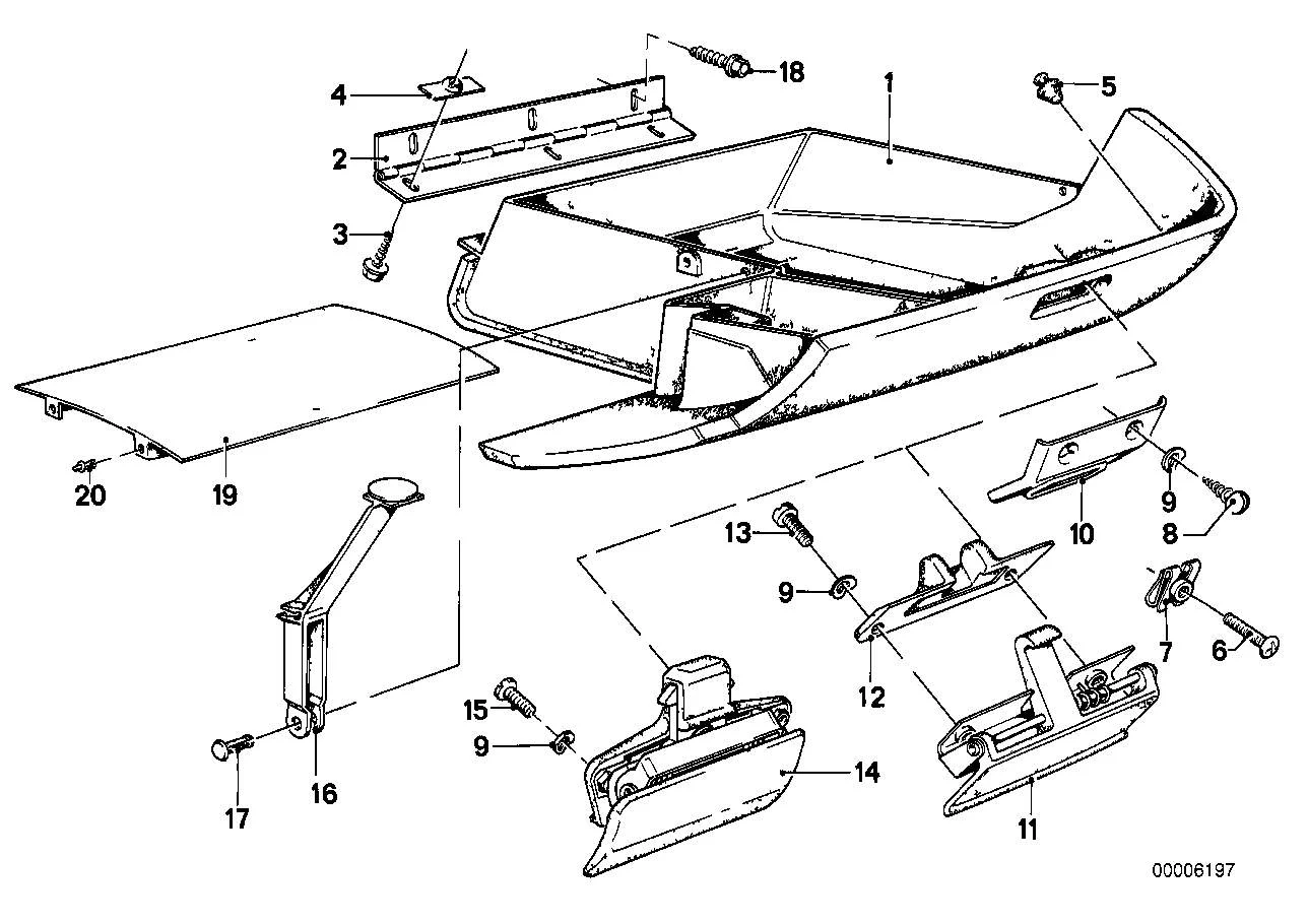 BMW Spreizniet E12 E23 E24 E28 E36 E38 E39 E46 E85 E86 K48 K61 I12 64221356171