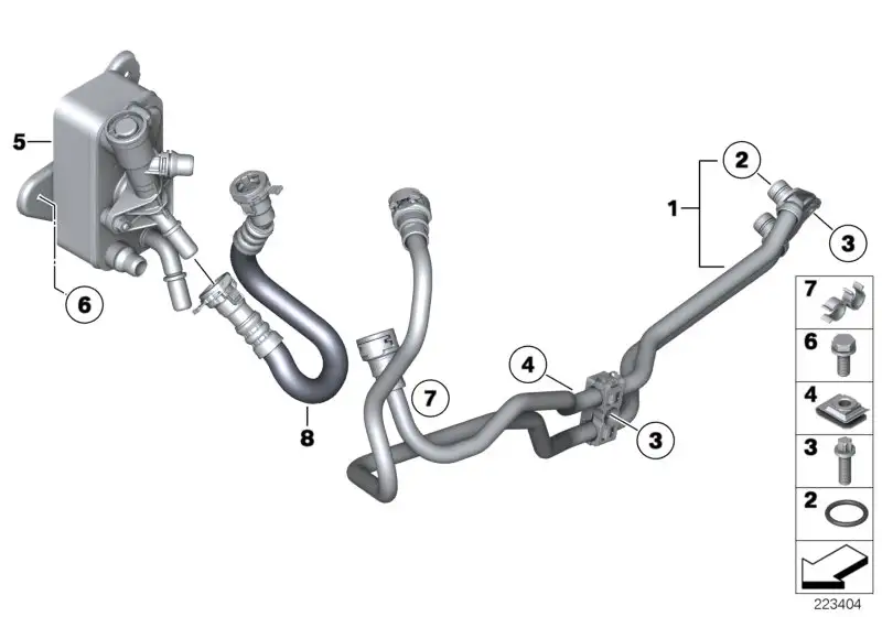 BMW Ölkühlerleitung 17228509433