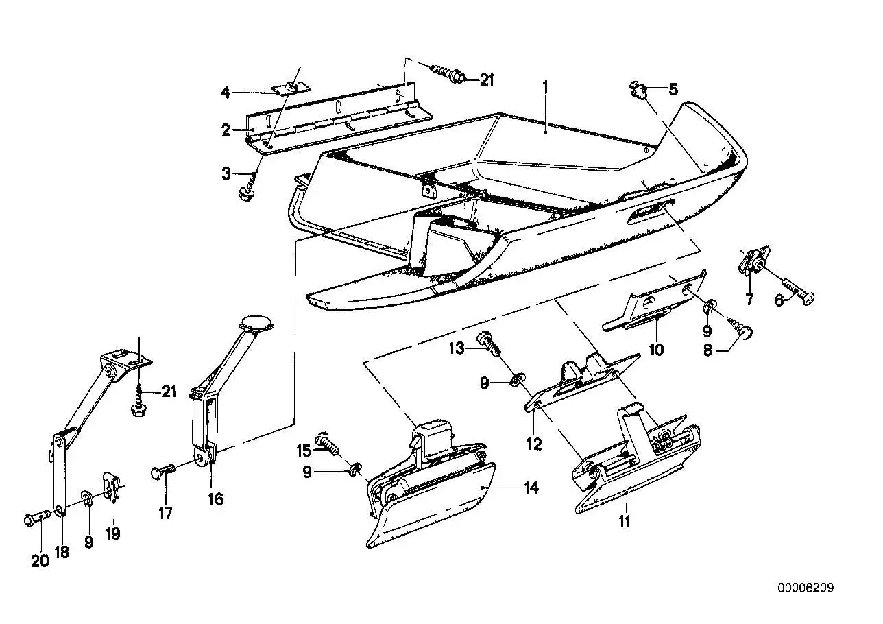 BMW Satz Verschluss E21 E23 E28 E30 51161848873 - 3er E21, Z1 E30