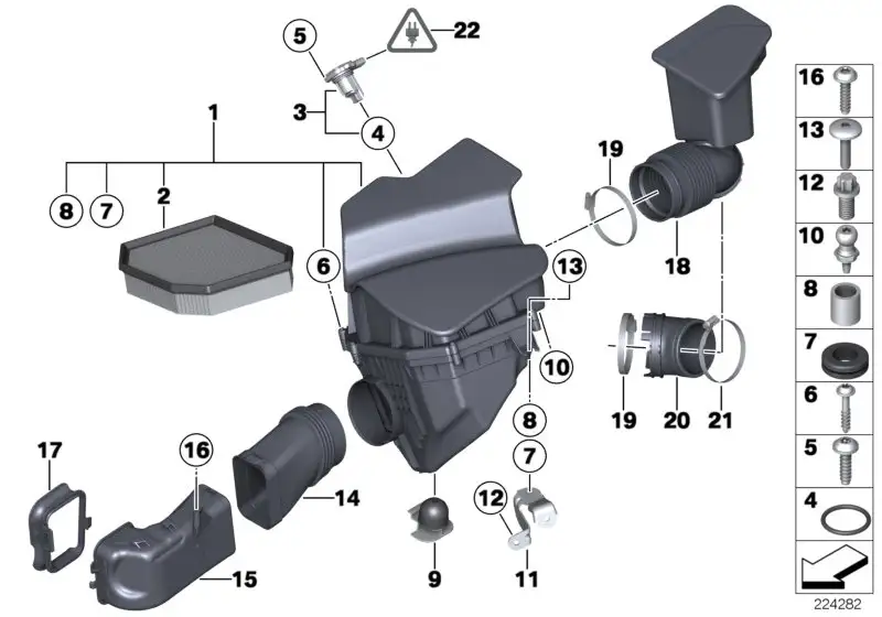 BMW Faltenbalg mit Resonator F01 F02 F10 F11 13717590595 - Bildpo