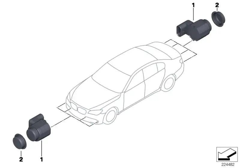 BMW Ultraschallsensor Alpinweiss E70 E71 F01 F02 F04 F06 F07 F10