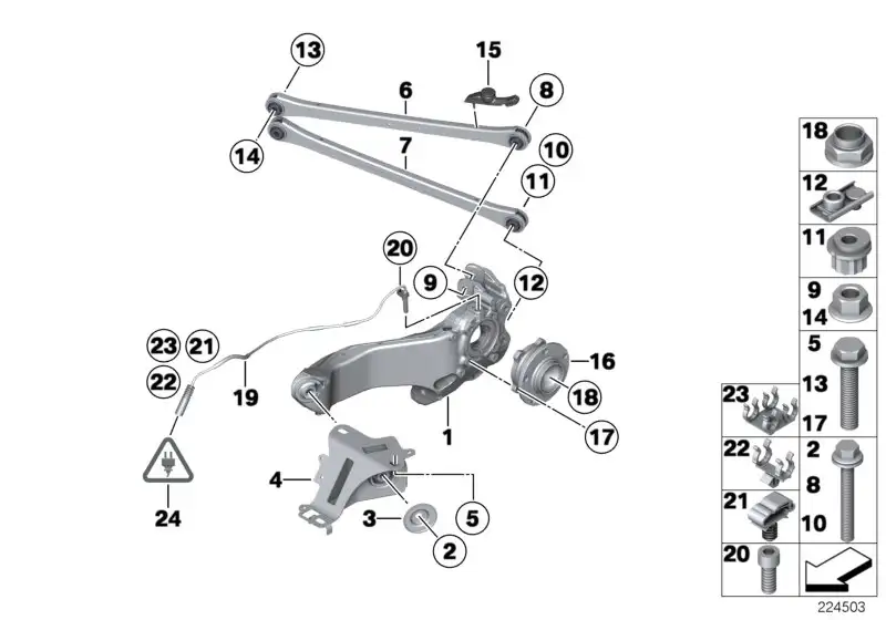 BMW Radnabe mit Lager R60 R61 31209813406 - Bildposition 16