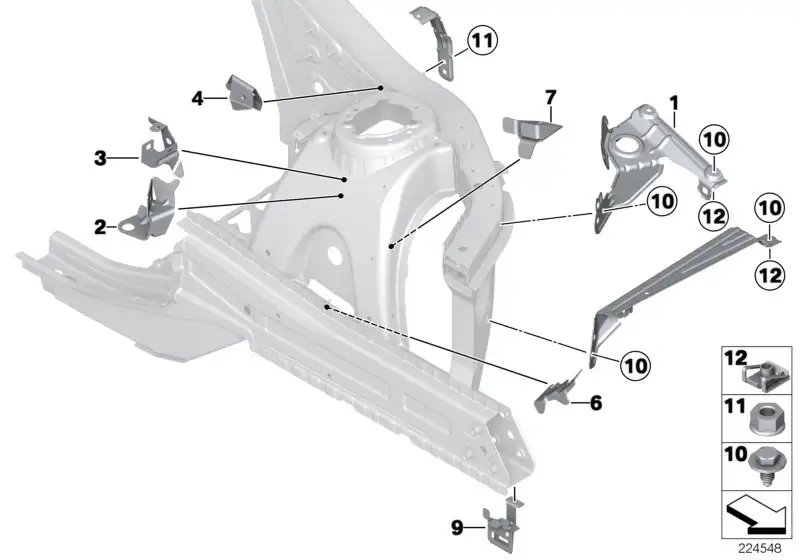 BMW Halter Kühler unten F25 F26 41117267087