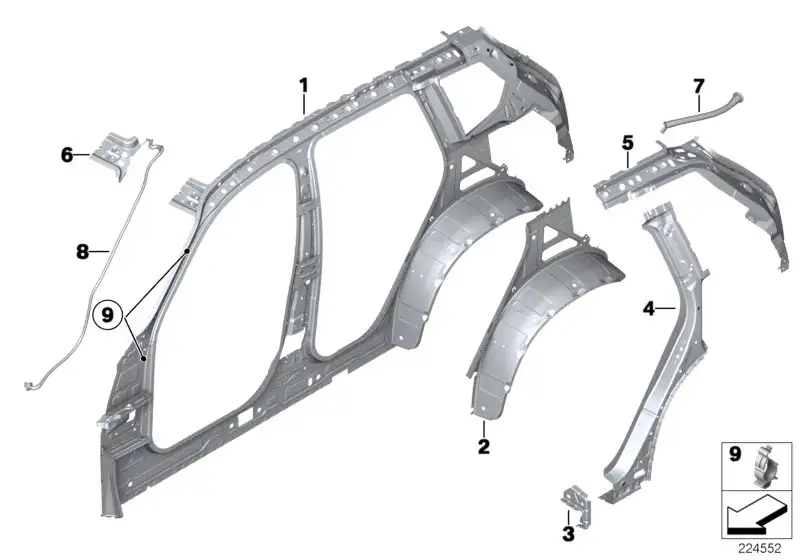 BMW Wasserablaufschlauch hinten F25 54107212746