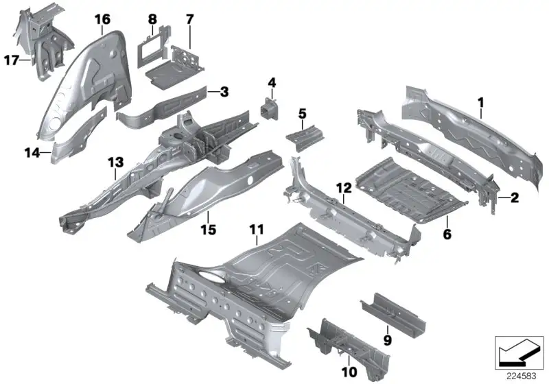 BMW Heckverkleidung Aussenhaut F25 41117267219 - X3 F25