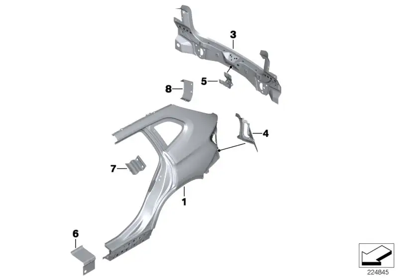 BMW Heckverkleidung E84 41002993101 - Bildposition 03
