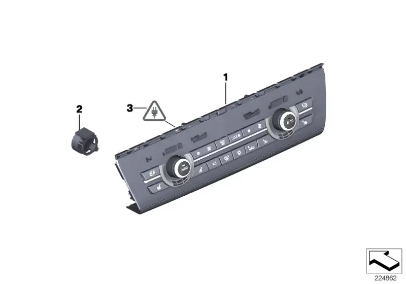 BMW Rep.-Satz Radio- und Klimabedienteil F10 F11 61319328425 - 5e