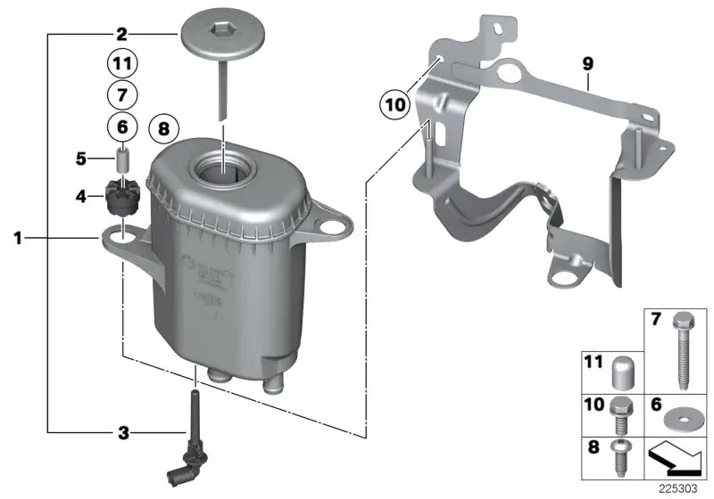 BMW Deckel F01 F02 F04 F06 F07 F10 F11 F12 F13 32416784079 - 5er,