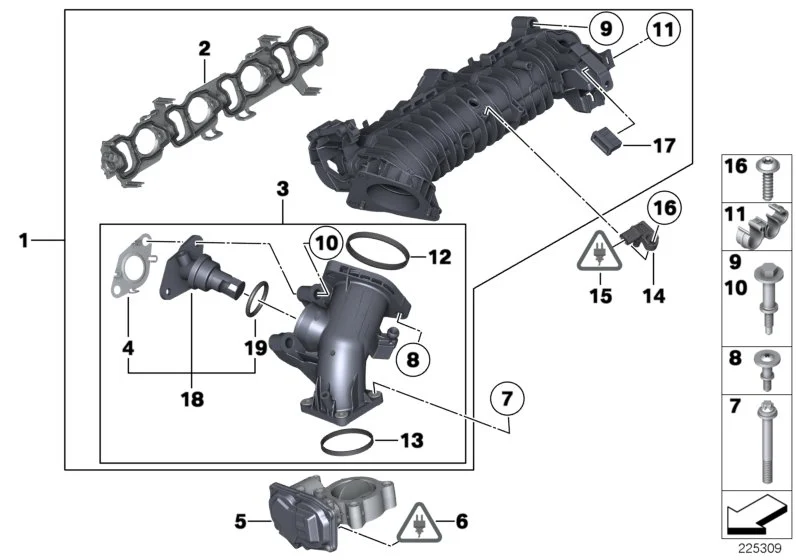 BMW Dichtungsträger E84 E90 E91 F20 F21 F22 F31 F34 F36 11618506407