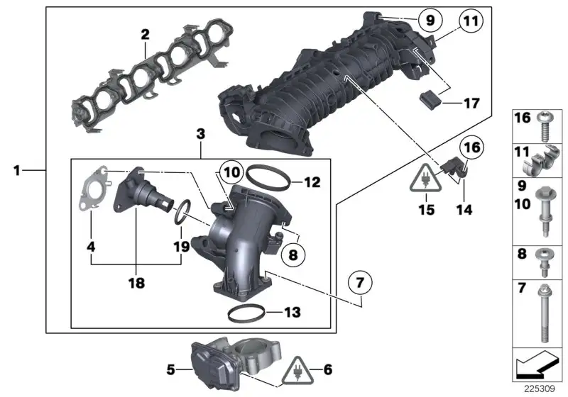 BMW Dichtungsträger E84 E90 E91 F20 F21 F22 F31 F34 F36 116185064