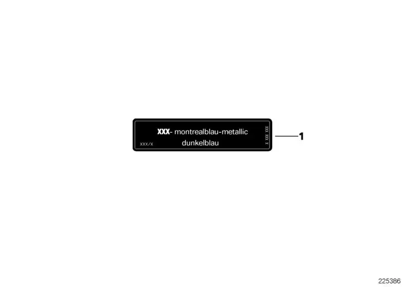 BMW Hinweisschild E30 E31 E32 E34 E36 71212124911 - Bildposition