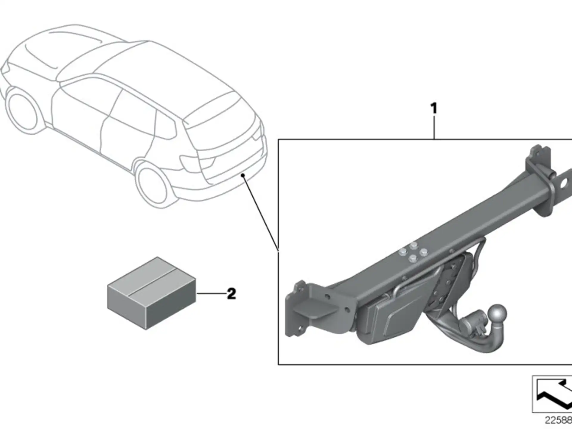 BMW Nachrüstsatz elektrische Anbauteile F25 F26 71602358776