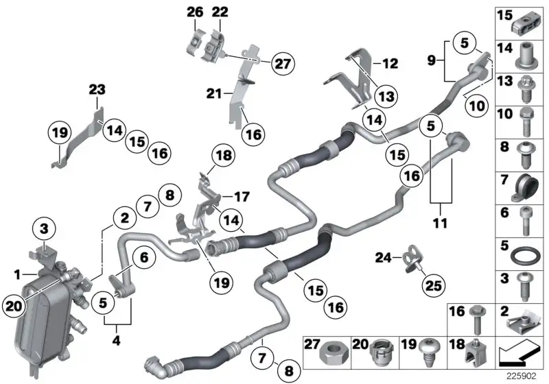 BMW Wärmetauscher F01 F02 F06 F07 F10 F11 F12 F13 17217638580 - B