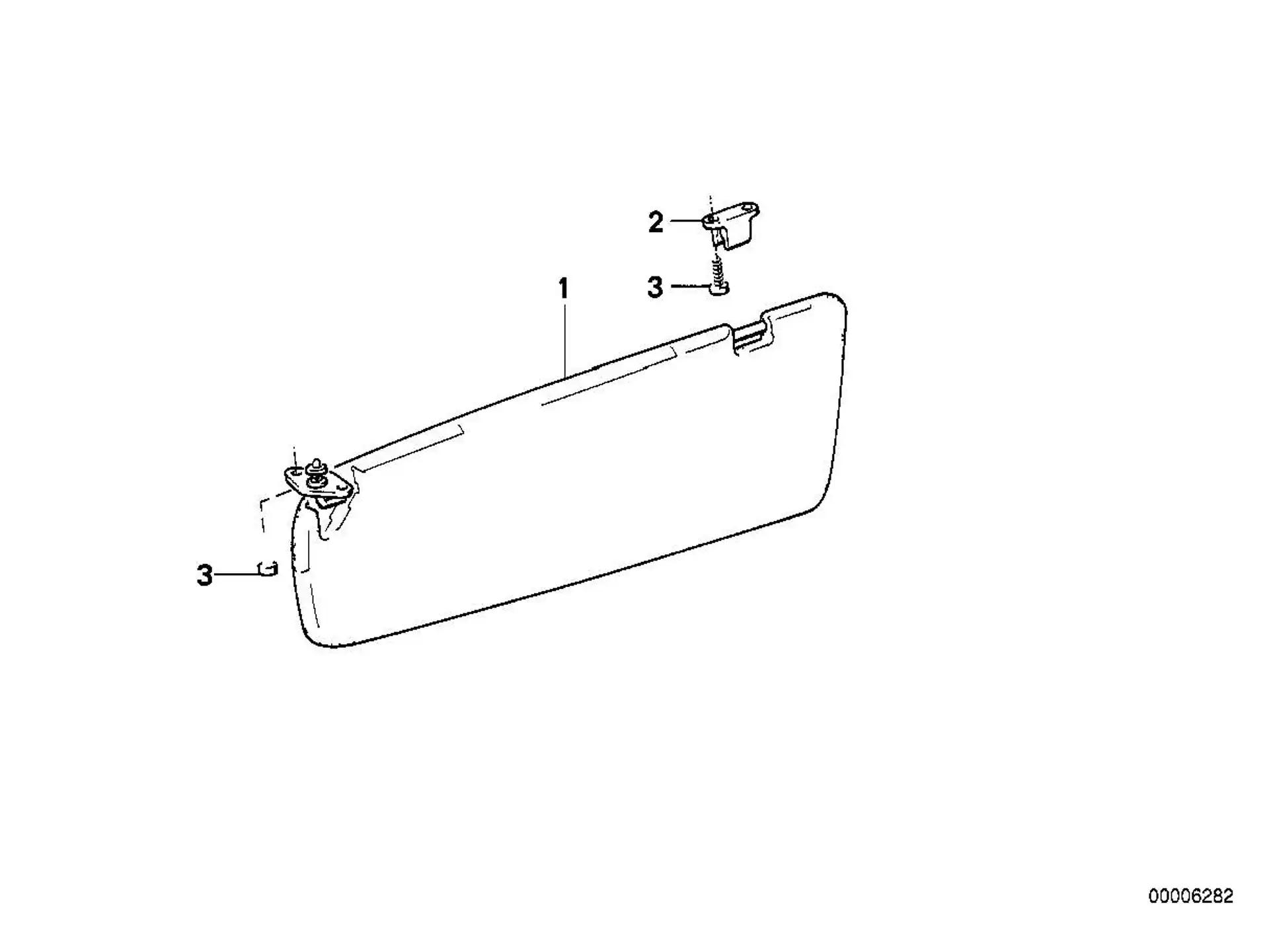 BMW Halter Sonnenblende E23 E24 E28 E30 E36 E46 51168243576
