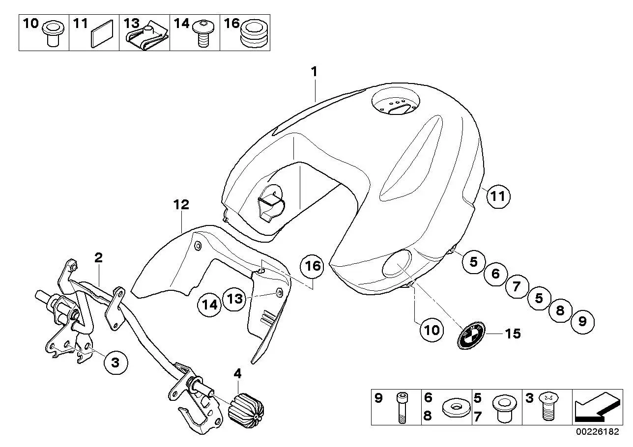 BMW Kraftstoffbehälter grundiert K27 16118535094