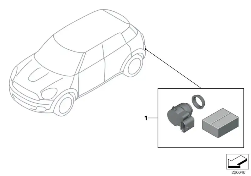 BMW Nachrüstsatz Park Distance Control R60 R61 66202183710 - MINI