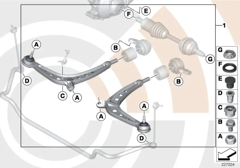 BMW Satz Querlenker E46 31122157596 - 3er E46