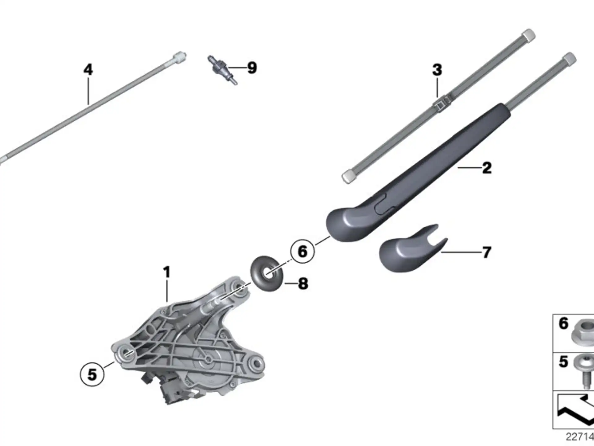 BMW Wischarm F25 61627213242