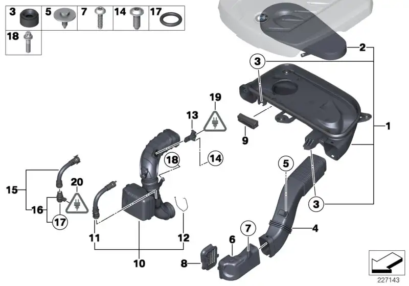 BMW Reinluftrohr F10 F11 13718509816