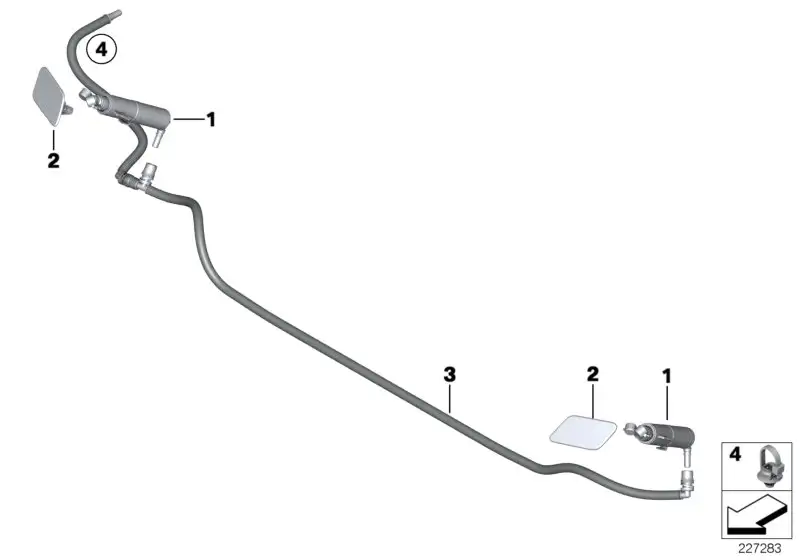 BMW Spritzdüse rechts F25 F26 61677357002 - X3 F25, X4 F26