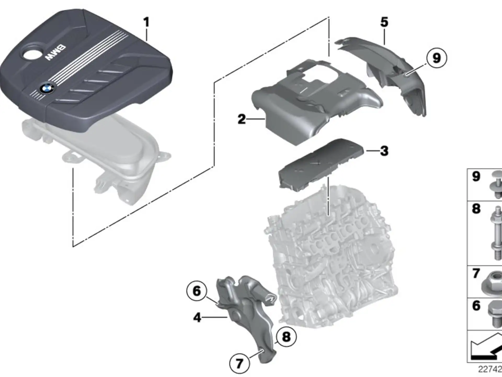 BMW Abdeckung Akustik hinten F07 F10 F11 11147810840