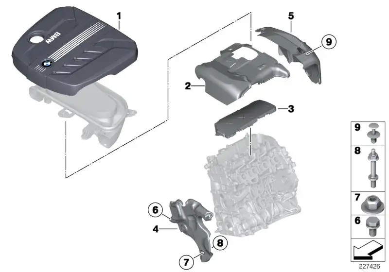 BMW Abdeckung Akustik F07 F10 F11 11148511376