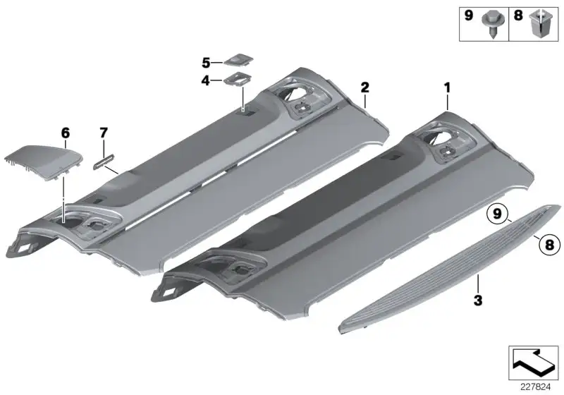 BMW Ablegeboden hinten F10 51468038184
