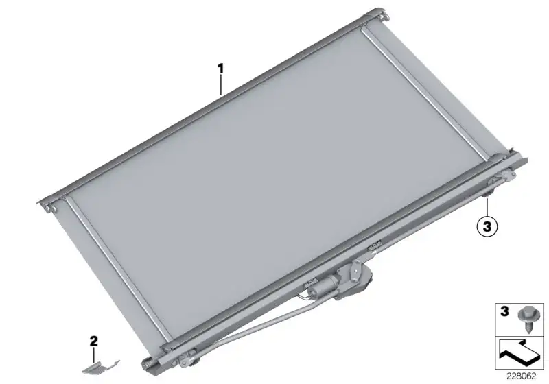 BMW Sonnenschutzrollo F01 F02 F04 51469129056 - 7er F01, 7er F02,