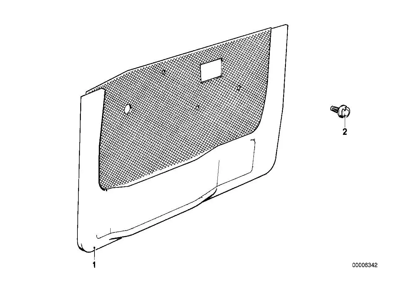 BMW Türverkleidung Stoff vorn links E28 51411921077 - Bildpositio