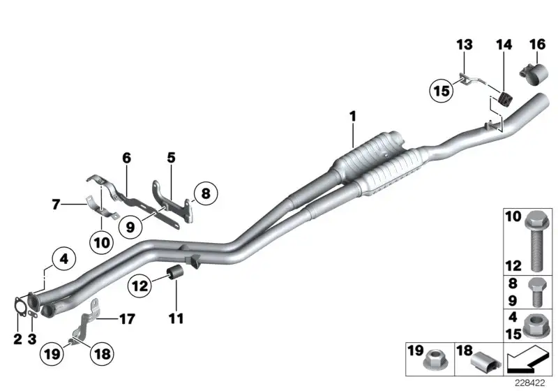 BMW Vorrohrhalter F01 F02 F10 F11 18207578169