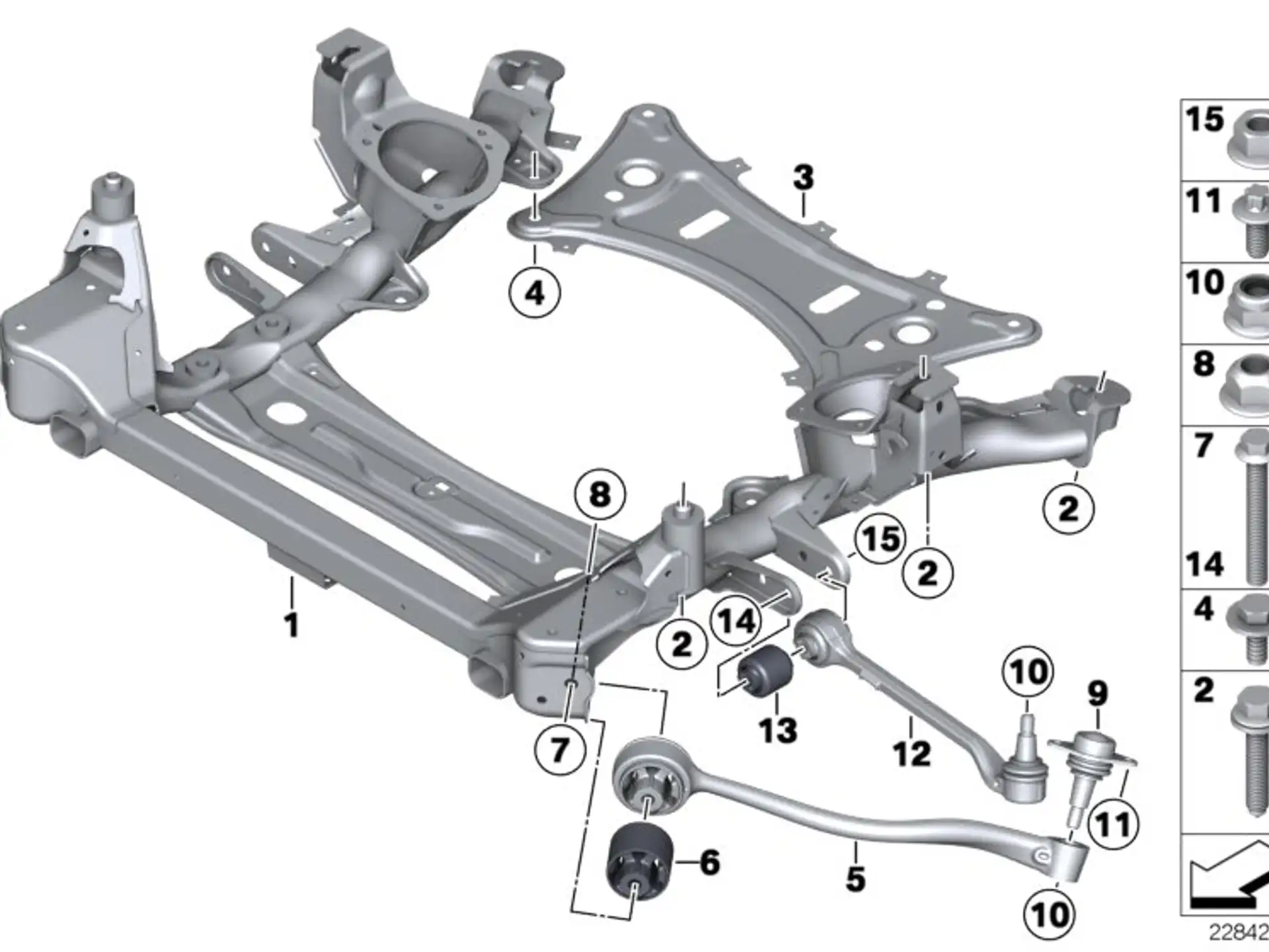 BMW Sechskantmutter mit Flansch F25 F26 F97 F98 32106788407