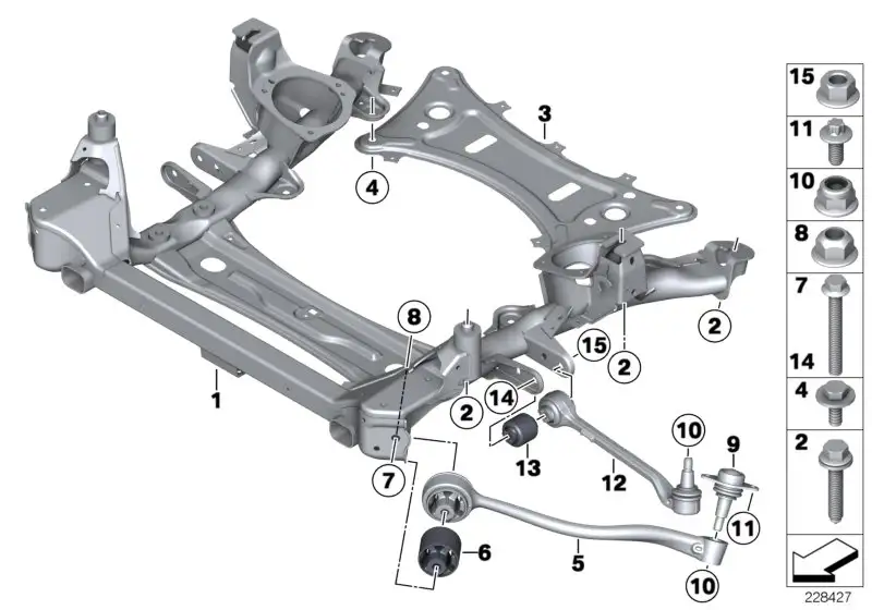 BMW Vorderachsträger 31116787915